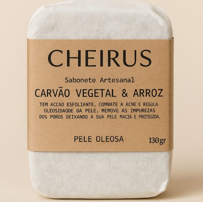 SABONETE CARVÃO VEGETAL C/ARROZ 100% NAT - Image 1