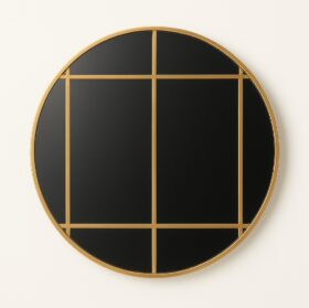 ESPELHO FERRO VIDRO 70X2,5X70 DOURADO