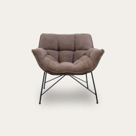 CADEIRAO POLIESTER METAL 80X75X82 CINZEN