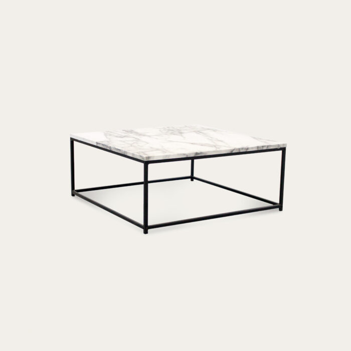 MESA CENTRO METAL MDF 80X80X34 BRANCO - Image 1