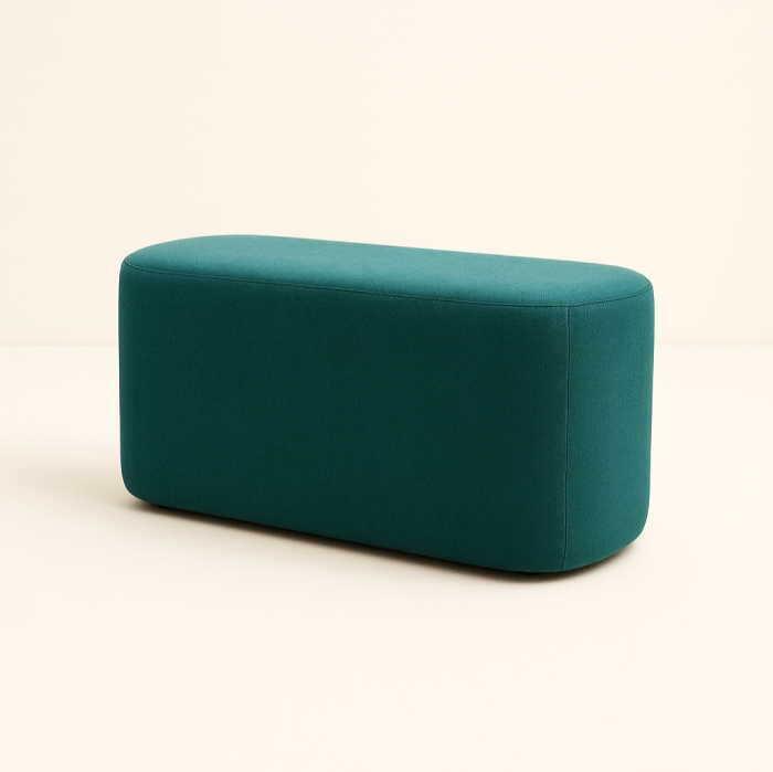 POUF OVAL 45X105 DUBAI DEEP GREEN - Image 1