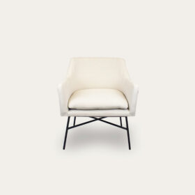 CADEIRAO POLIESTER METAL 66X62X75 BEGE
