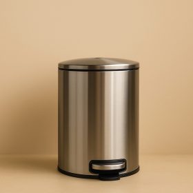 CX LIXO INOX PP 20X25X27 5L PRATEADO