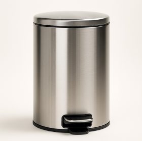CX LIXO INOX 17X22X26 3L  MATE PRATEADO