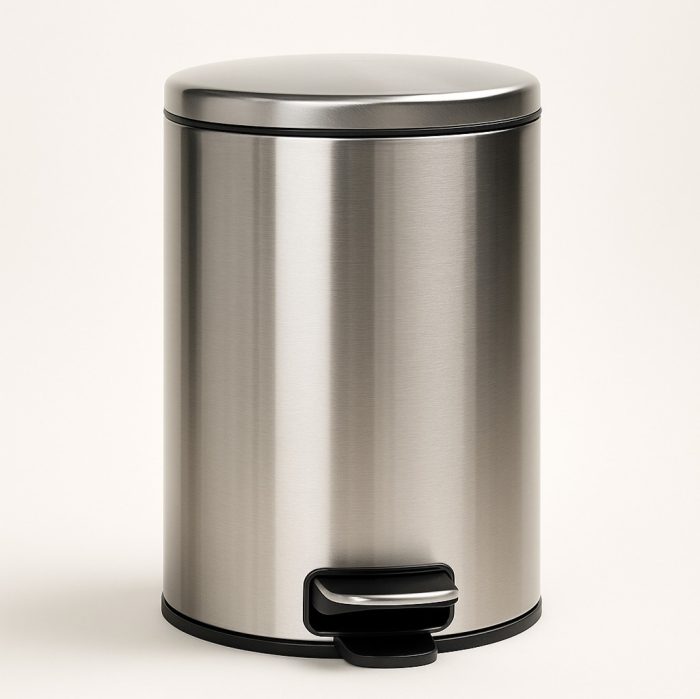 CX LIXO INOX 17X22X26 3L  MATE PRATEADO - Image 1