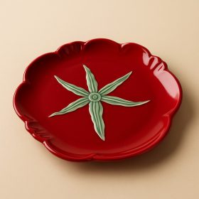 PRATO CERAMICA 28X28X2,8 TOMATE VERM