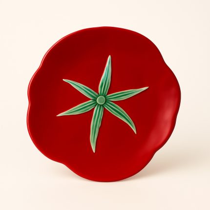 PRATO CERAMICA 21,3X21X2,3 TOMATE VERM