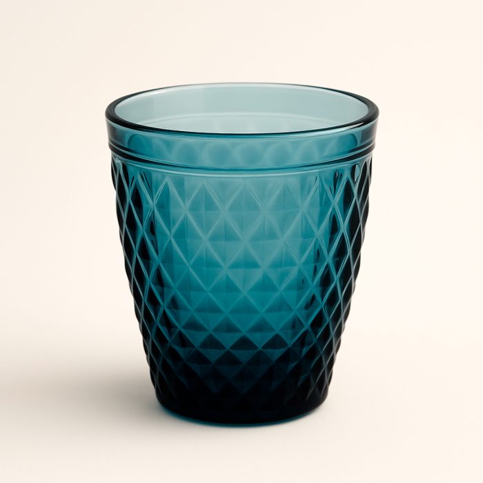 COPO AGUA VIDRO GRAVADO AZUL 250ML - Image 1
