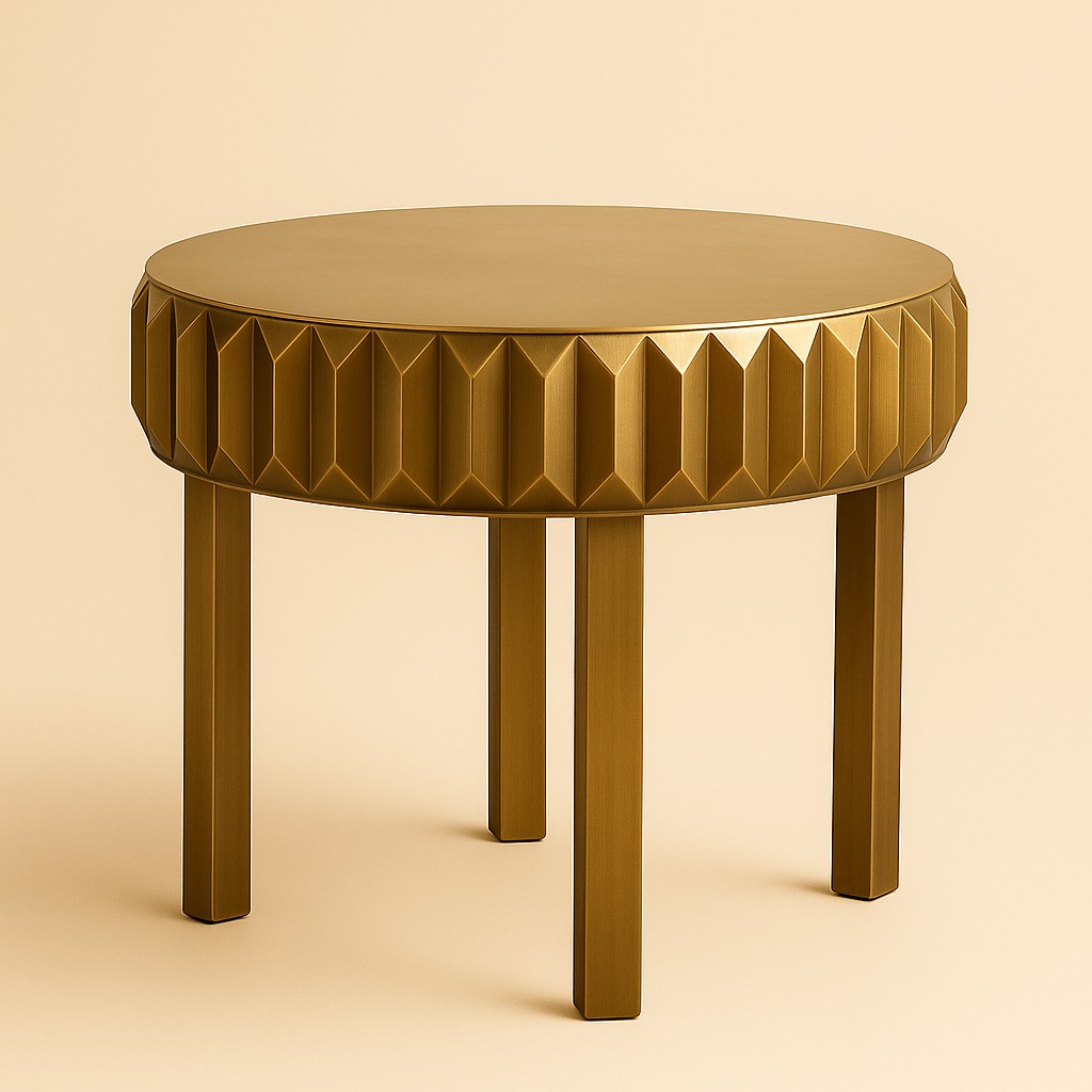 9128327 MESA AUXILIAR METAL 62X62X50 DOURADO - Image 1
