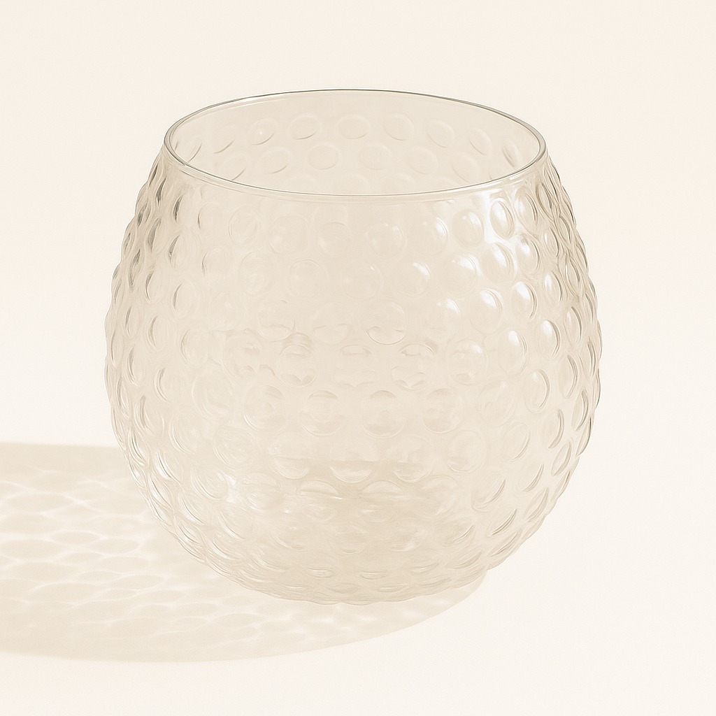 9130508 VASO VIDRO TEXT ESFERAS 200XH250MM - Image 1