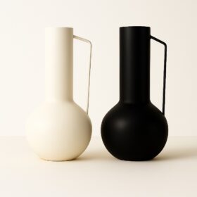 VASO ZINCO COM PEGA BRANCO 17X17X34,5CM - Image 5